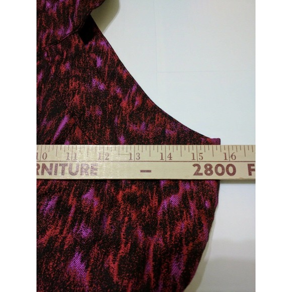 2P Halter Neck Pink Red Fit Flare Brocade Dress - Picture 3 of 7